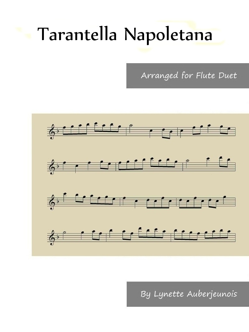 Sheet music cover for Tarantella Napoletana flute duet