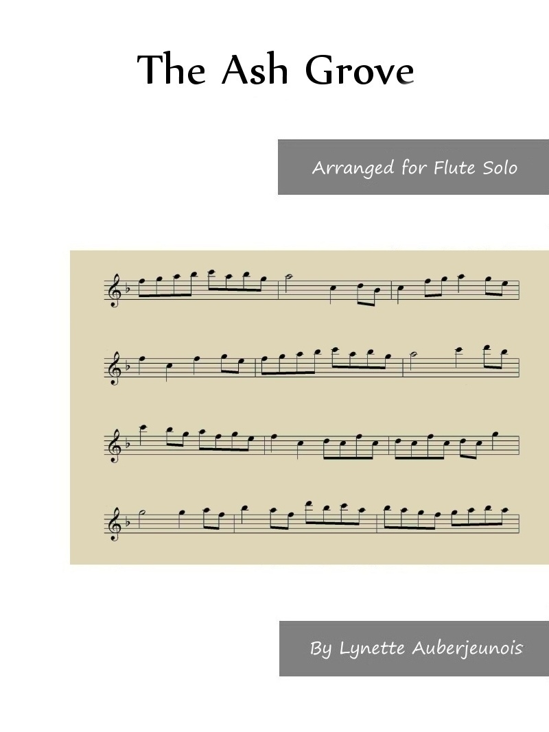 Sheet music cover for The Ash Grove flute solo