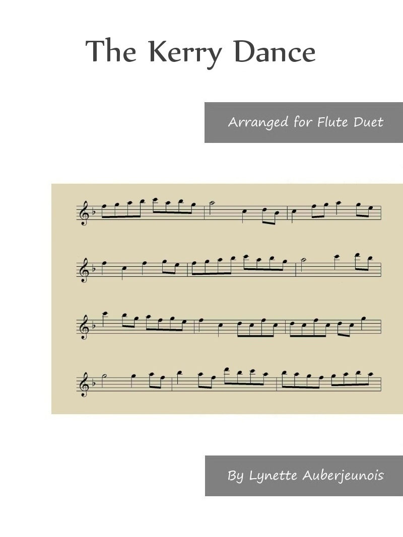 Sheet music cover for The Kerry Dance flute duet