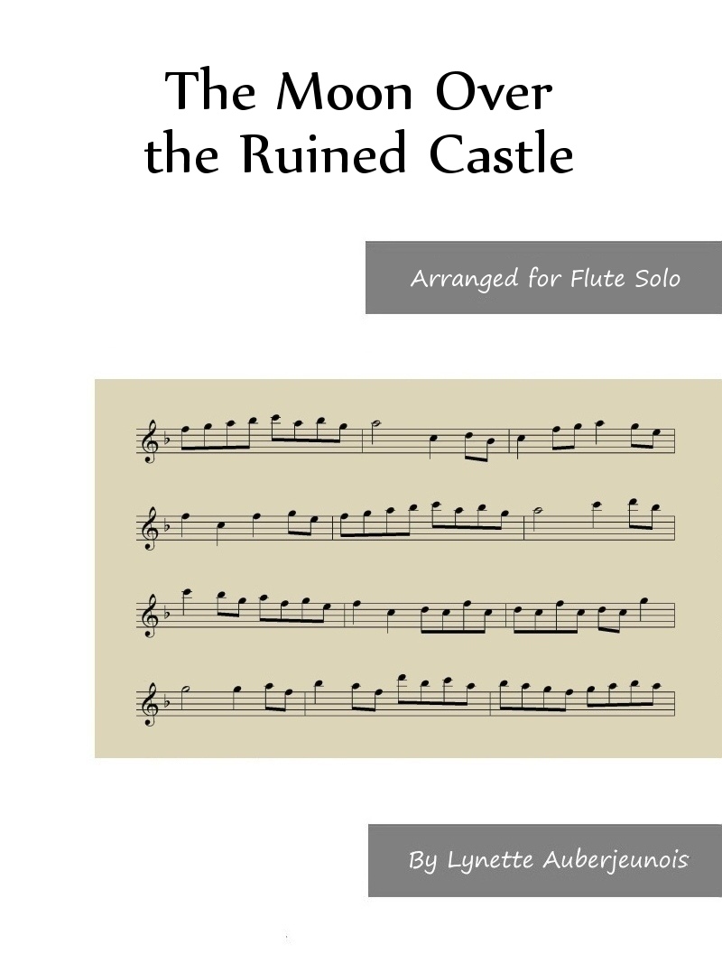 Sheet music cover for The Moon Over the Ruined Castle flute solo