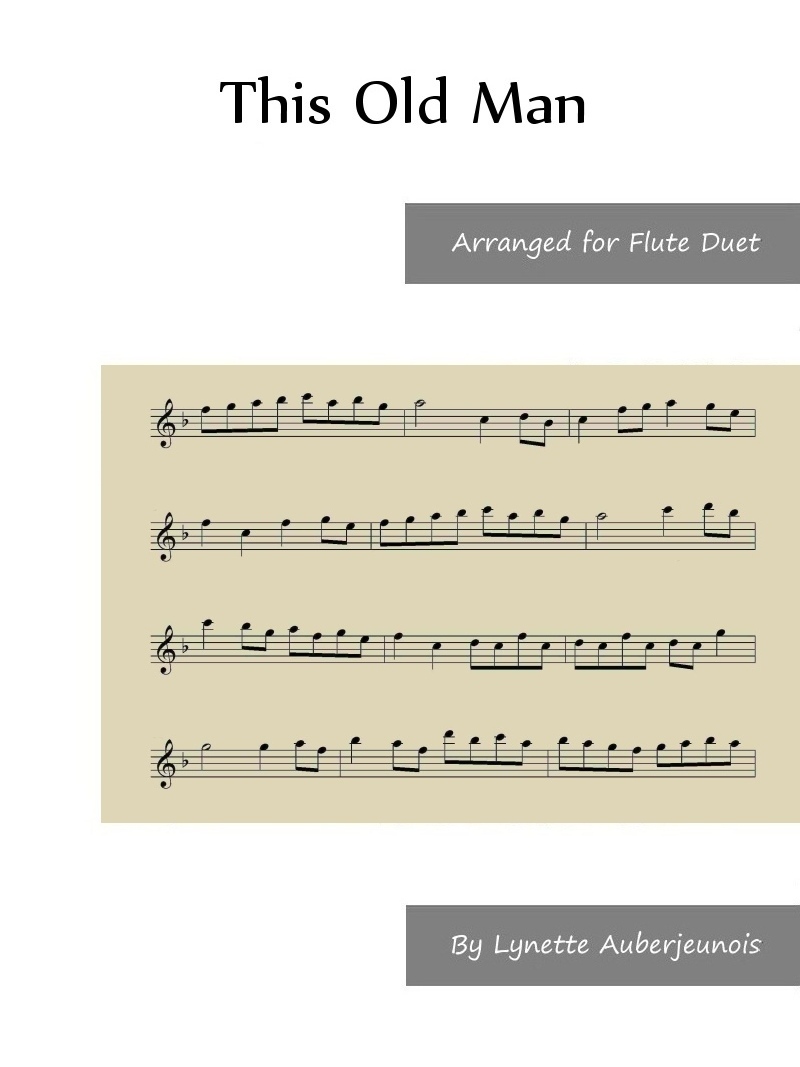 Sheet music cover for This Old Man flute duet