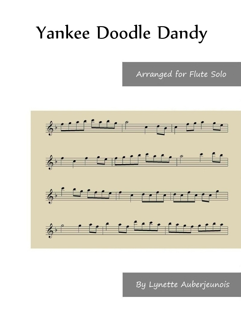 Sheet music cover for Yankee Doodle Dandy flute solo