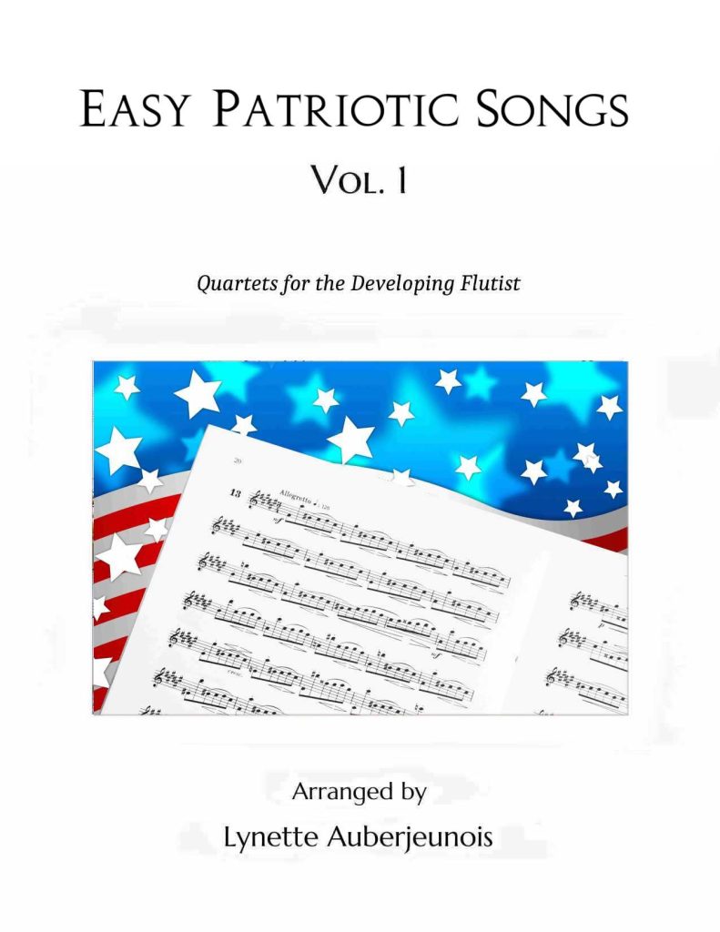 Cover for Easy Patriotic Songs for Flute Quartet - Vol. 1