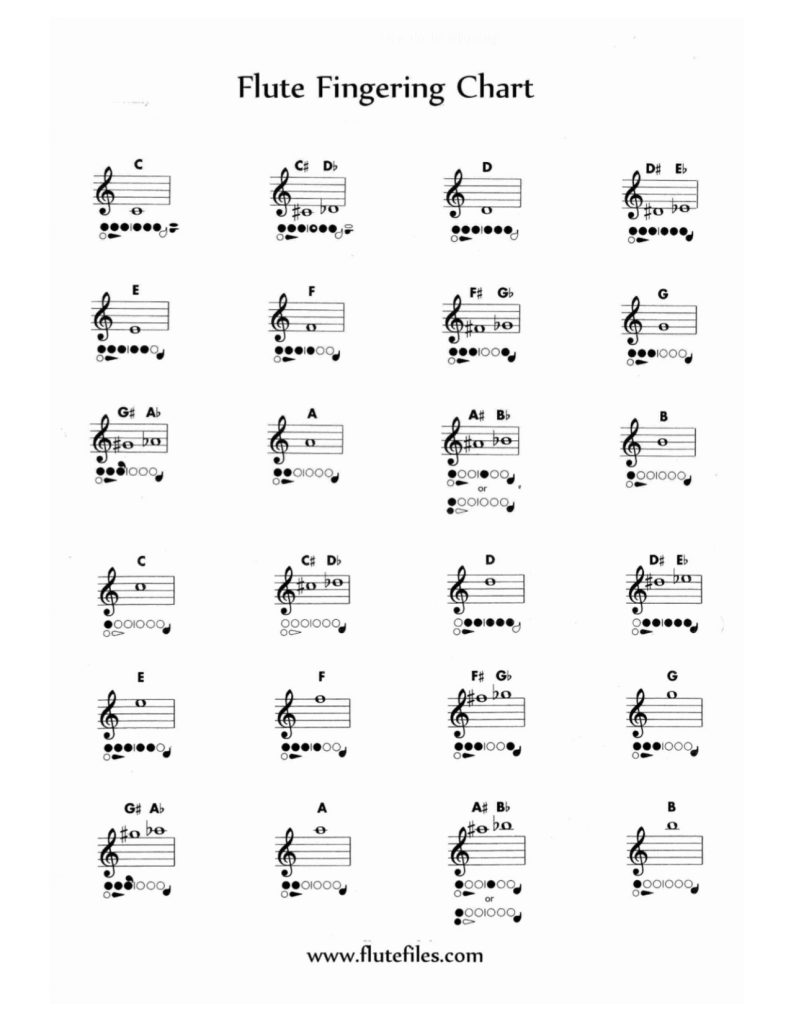 Flute fingering chart