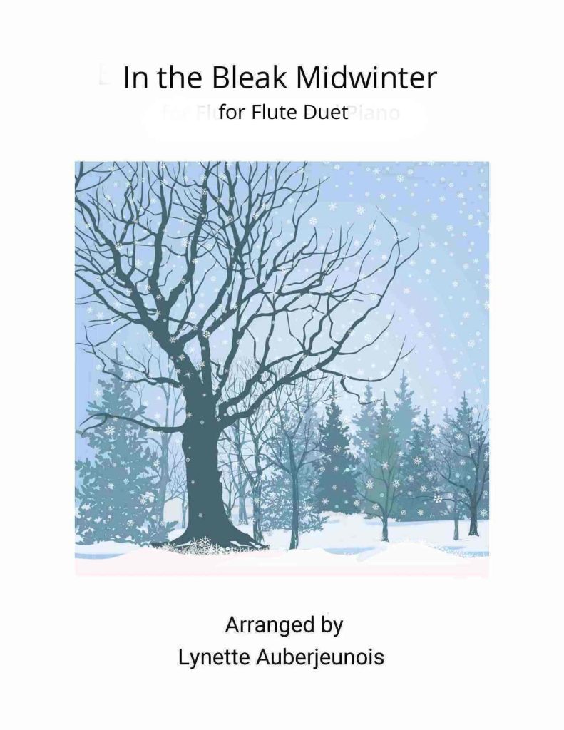 Sheet music cover for In the Bleak Midwinter flute duet